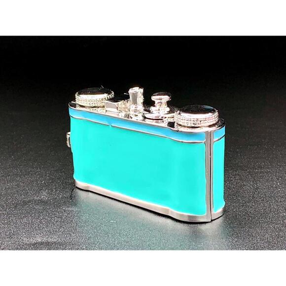 Turquoise Camera Trinket Box Enamel Rhinestone Lens Keepsake - Picture 3 of 4